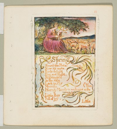 Pieśni niewinności i doświadczenia: Wiosna, ca. 1825. autorstwa William Blake