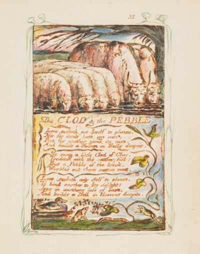 Pieśni niewinności i doświadczenia: grudka i kamyk, ca. 1825. autorstwa William Blake
