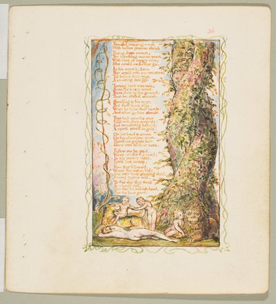 Pieśni Niewinności i Doświadczenia: Dziewczynka Znaleziono drugi talerz, ok. 1900 r. 1825. autorstwa William Blake