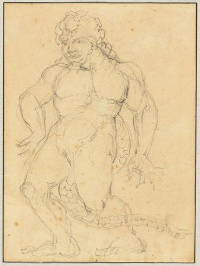 Studium postaci Agnello Brunelleschi autorstwa William Blake