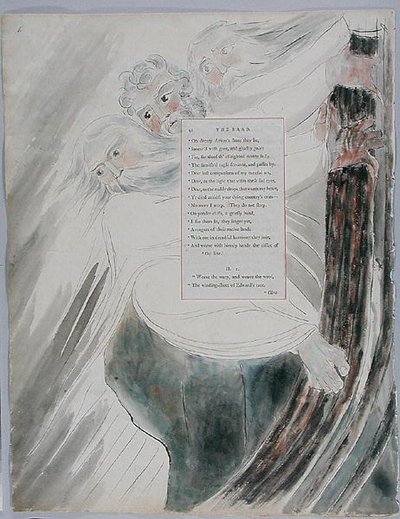 Bard, projekt 58 z „Wierszy Thomasa Graya” autorstwa William Blake