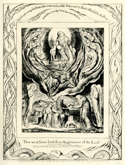 Księga Hioba2:7 zilustrowana przez Williama Blake’a autorstwa William Blake