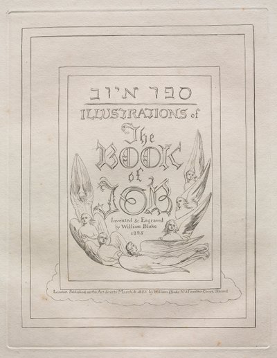 Księga Hioba: Strona tytułowa autorstwa William Blake