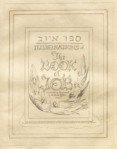 Księga Hioba: Strona tytułowa, 1825. autorstwa William Blake