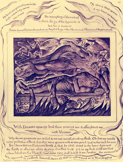 Ilustracje Księgi Hioba autorstwa Williama Blakea autorstwa William Blake