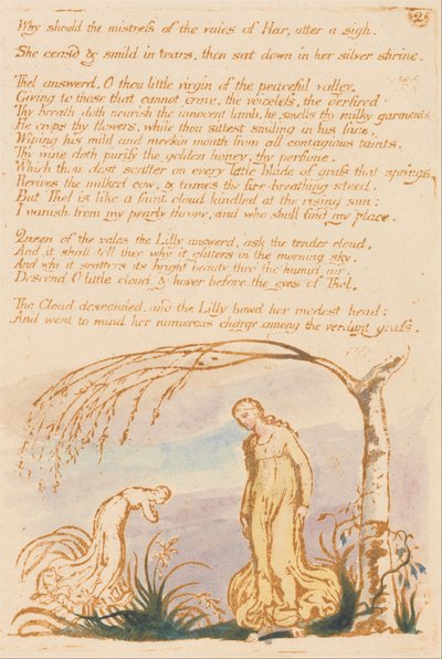 The Book of Thel, płyta 4, Dlaczego kochanka . . . . autorstwa William Blake