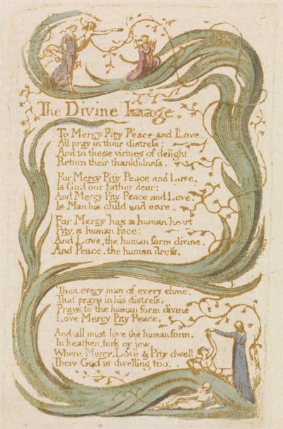 „Boski obraz”, płyta 12 z „Pieśni niewinności” autorstwa William Blake