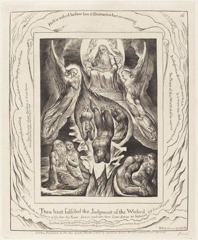 Upadek Szatana autorstwa William Blake