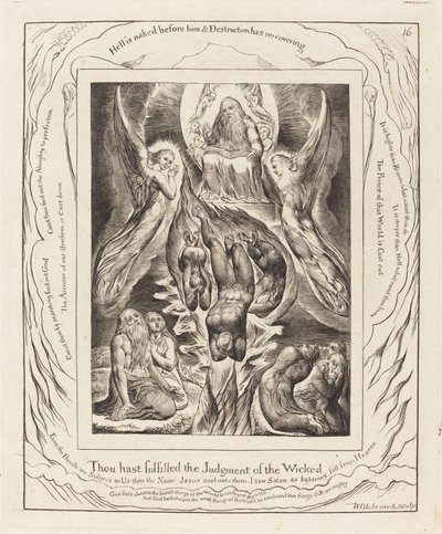 Upadek Szatana autorstwa William Blake