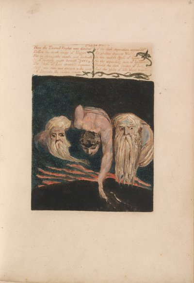 Pierwsza Księga Urizena, tablica 20, W ten sposób został podzielony Wieczny Prorok... (Bentley 15) autorstwa William Blake