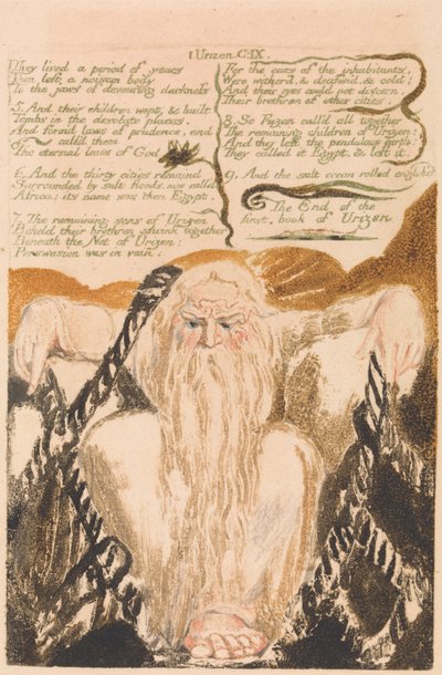 Pierwsza Księga Urizena, Tablica 25, Żyli oni przez okres lat ... . (Bentley 28) autorstwa William Blake