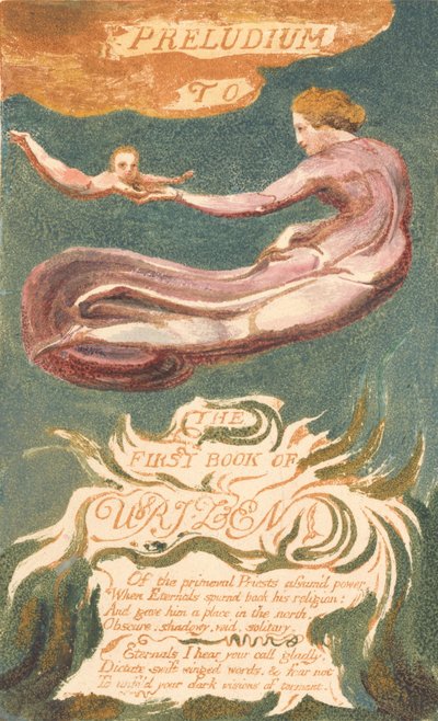 Pierwsza Księga Urizena, tablica 2, Preludium do Księgi Urizena (Bentley 2a) autorstwa William Blake
