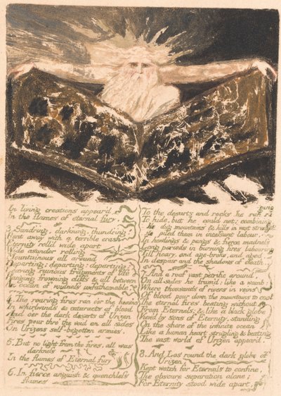 Pierwsza Księga Urizena, Tablica 6, W żywych kreacjach pojawiają się . . . . (Bentley 5) autorstwa William Blake