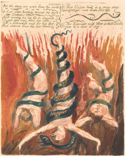 Pierwsza Księga Urizena, tablica 7, „Jak gwiazdy są oddzielone od ziemi…” (Bentleya 6) autorstwa William Blake