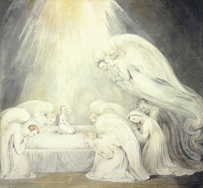 Dzieciątko Jezus odmawiające swoje modlitwy, ok. 1805 r. autorstwa William Blake