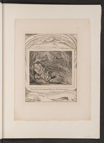 Pan odpowiada Hiobowi z trąby powietrznej autorstwa William Blake