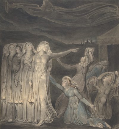 Przypowieść o pannach mądrych i głupich, ca. 1799-1800. autorstwa William Blake