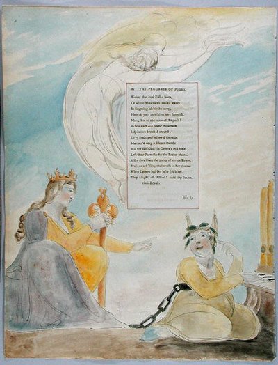 „The Progress of Poesy”, projekt 48 z „Wierszy Thomasa Graya” autorstwa William Blake