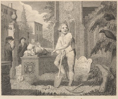 Kruki, kościelny i dżdżownica autorstwa William Blake