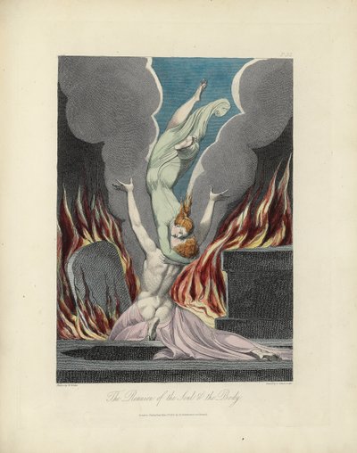 Zjednoczenie duszy i ciała, ilustracja z „Grób” Roberta Blaira, sztych. Louis Schiavonetti autorstwa William Blake