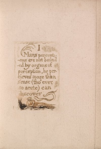 Nie ma religii naturalnej, tablica 10, I Percepcje człowieka nie są ograniczone. . . . (Bentley b3) autorstwa William Blake