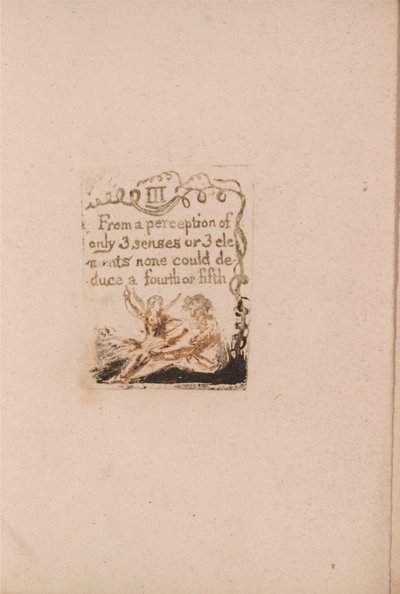 Nie ma religii naturalnej, tab. 5, III Z percepcji . . . . (Bentley A6) autorstwa William Blake