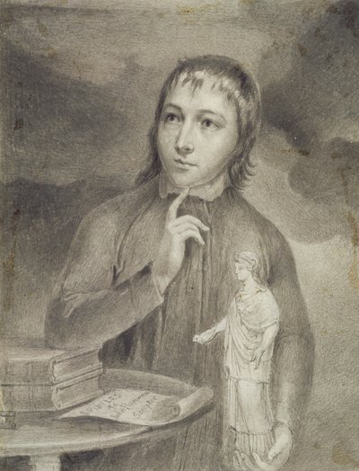 Thomas Alphonso Hayley, Rysunek w połowie długości, ok. 1800 (grafit z szarym b/c na papierze) autorstwa William Blake