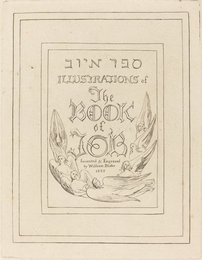 Strona tytułowa ilustracji rytych do Księgi Hioba autorstwa William Blake