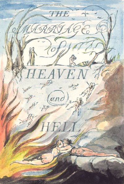 Strona tytułowa, z Wesela nieba i piekła autorstwa William Blake