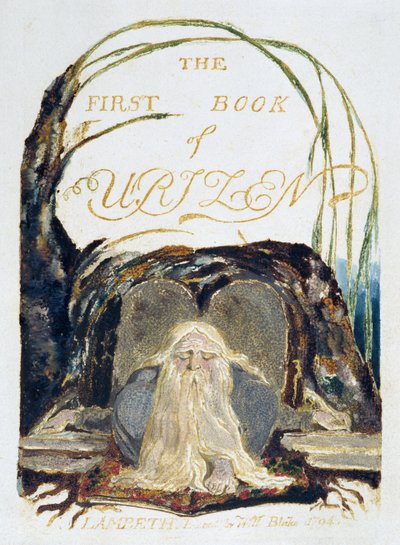 Strona tytułowa, tablica 1 z „Pierwszej księgi Urizena” autorstwa William Blake