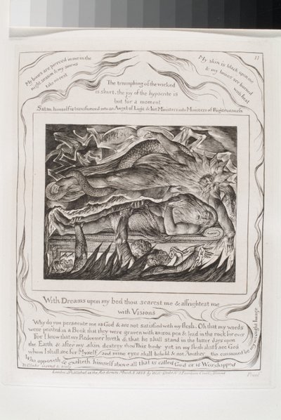 Z marzeniami na moim łóżku przerażasz mnie (grawerunek na india paper chine collé) autorstwa William Blake
