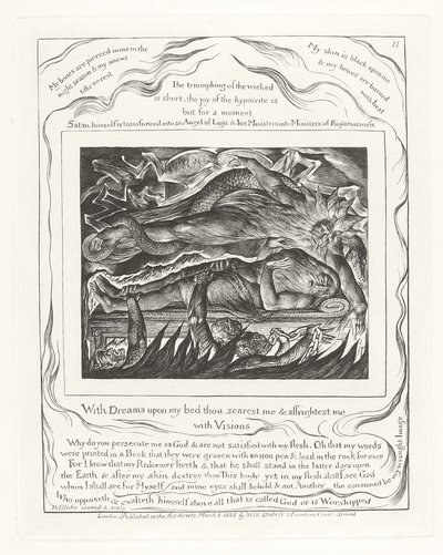 Ze snami na moim łóżku przerażasz mnie i przerażasz wizjami autorstwa William Blake