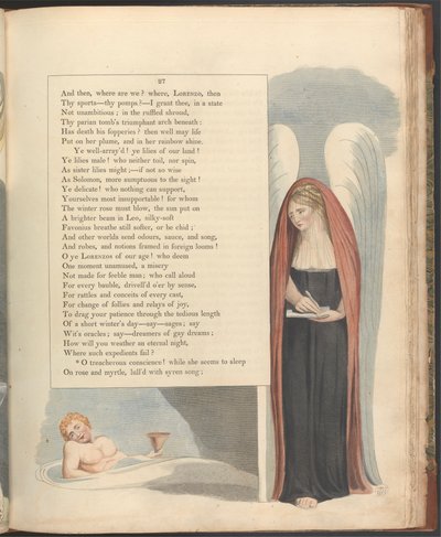 Nocne myśli Younga, strona 27, „O zdradzieckie sumienie!” autorstwa William Blake