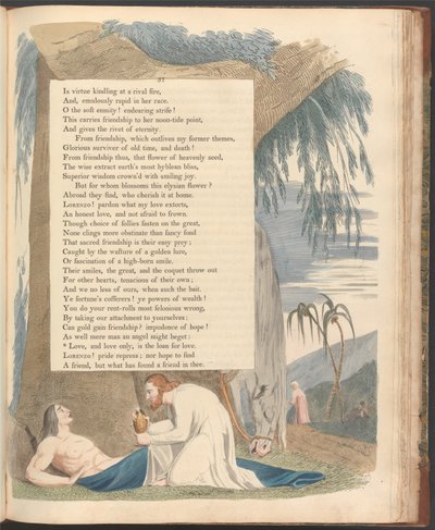 Nocne Myśli Younga, Strona 37, Miłość i tylko miłość jest pożyczką na miłość autorstwa William Blake