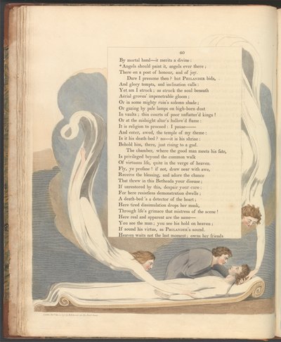 Nocne myśli Younga, strona 40, „Anioły powinny to namalować, anioły zawsze tam są” autorstwa William Blake