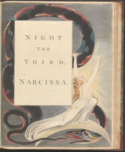 Nocne myśli Younga, strona 43, Noc trzecia, Narcyza. autorstwa William Blake