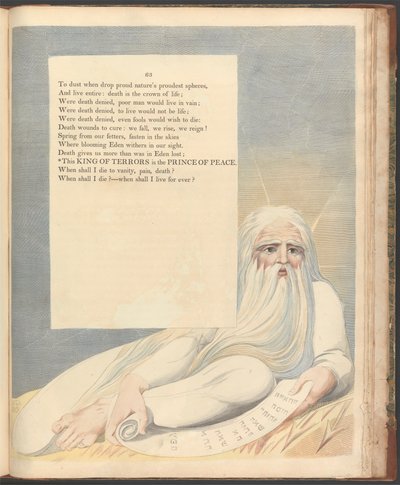 Pensamentos Noturnos de Young, Página 63, "Este Rei dos Terrores é o Príncipe da Paz" polonês autorstwa William Blake