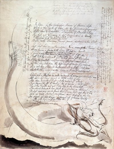 zilustrował wiersz „Cztery Zoa” Williama Blake’a autorstwa William Blake