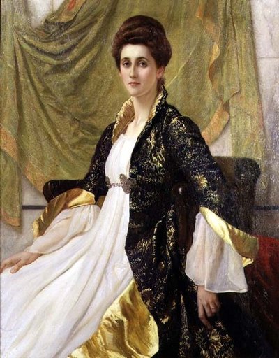Portret pani Ernest Moon, z domu Emma de Villiers Lamb, ok. 1888 r. autorstwa William Blake Richmond