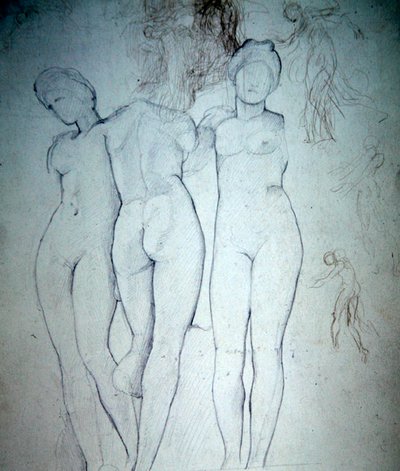 Trzy akty (ołówek na papierze) autorstwa William Blake Richmond