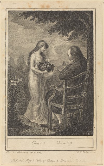 Pieśń I, werset 29 autorstwa William Blake after Mary Ann Flaxman