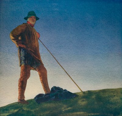 Pasterz słyszy działa o świcie, ok. 1910, ok. 1932 autorstwa William Blamire Young