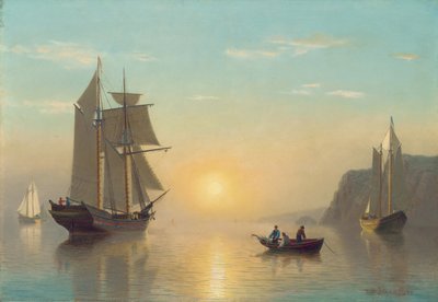 Spokojny zachód słońca w zatoce Fundy, ok. 1860 r. autorstwa William Bradford