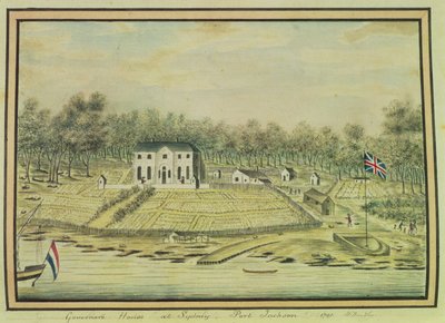 Dom Gubernatora w Sydney, Port Jackson, 1791 r. autorstwa William Bradley