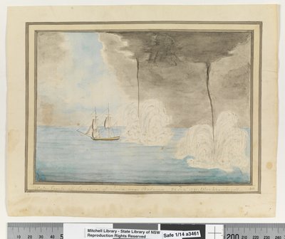 Opp. p. 290. `Tryby wodne u wybrzeży Jawy w pobliżu Batavaia. 24 września 1791. Waakzamheydt