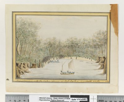 Opp. p. 70. `Pierwszy wywiad z Native Women w Port Jackson w Nowej Południowej Walii