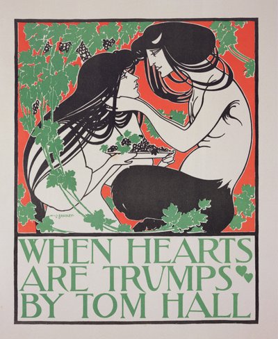Reprodukcja plakatu reklamującego "When Hearts are Trumps" autorstwa Toma Halla (patrz 41529) autorstwa William Bradley