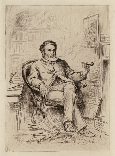 David Masson, profesor retoryki i literatury angielskiej (rycina) autorstwa William Brassey (after) Hole