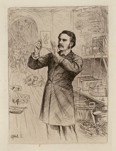 James Cossar Ewart, profesor historii naturalnej (rycina) autorstwa William Brassey (after) Hole