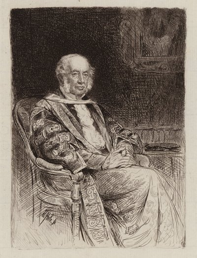 John Inglis z Glencorse, Lord Sprawiedliwości Szkocji, kanclerz (rycina) autorstwa William Brassey (after) Hole